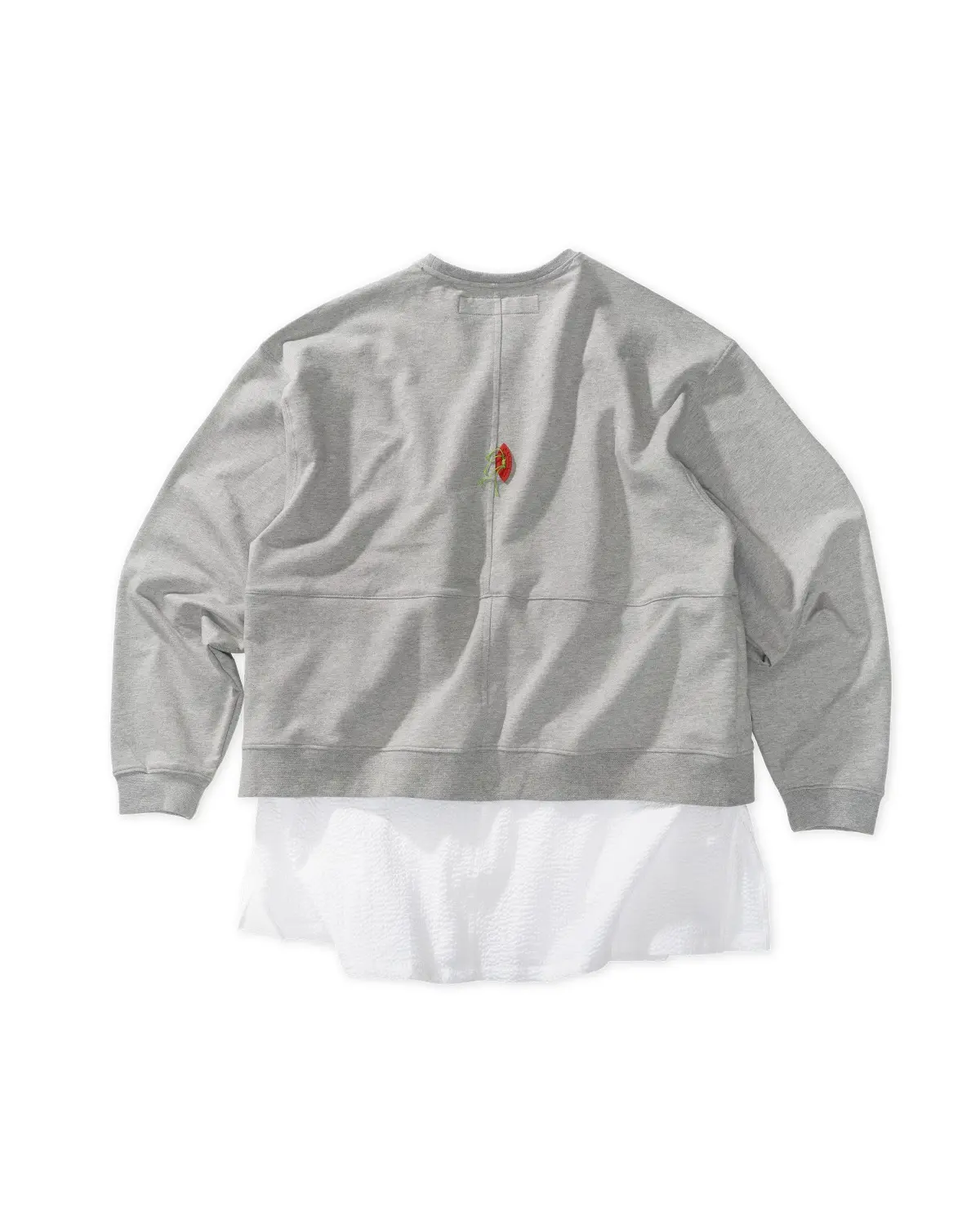 Stripe Lining Point Half Woven Sweatshirt (Gray)