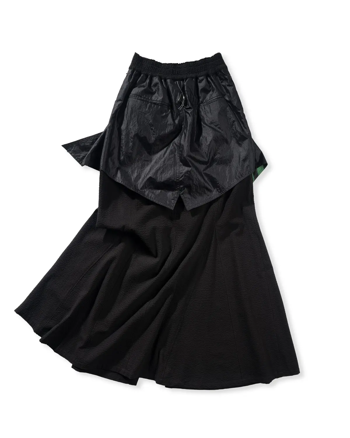 Mix Match Layered Long Skirt (Black)