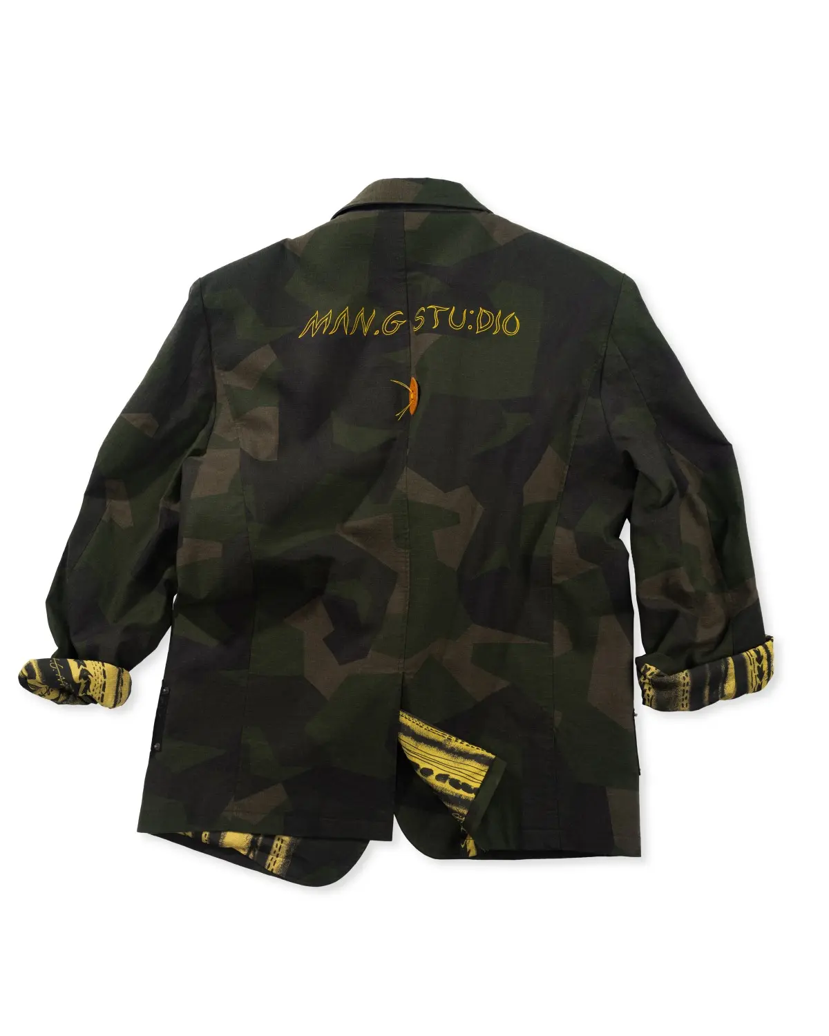 Crease Camouflage Out Pocket Blazer
