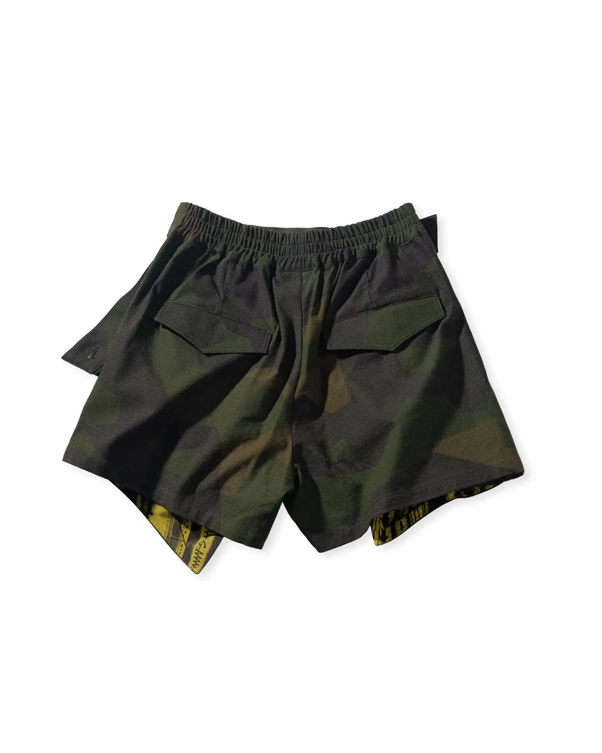 Double Layered Wrap Skirt Pants (Khaki)
