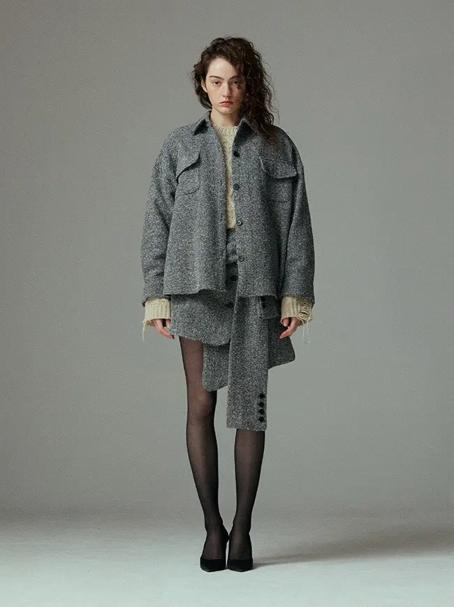 Tweed Half Wool Coat