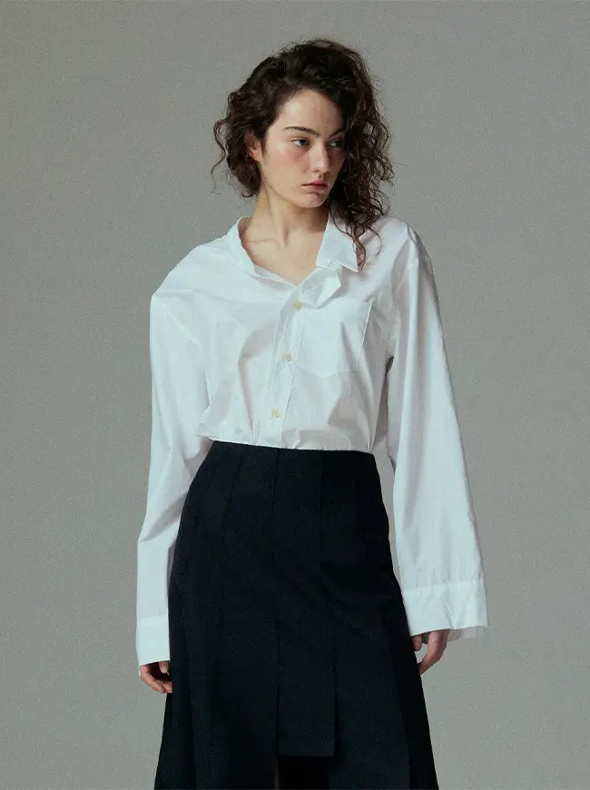 Unbalance Drape Shirt