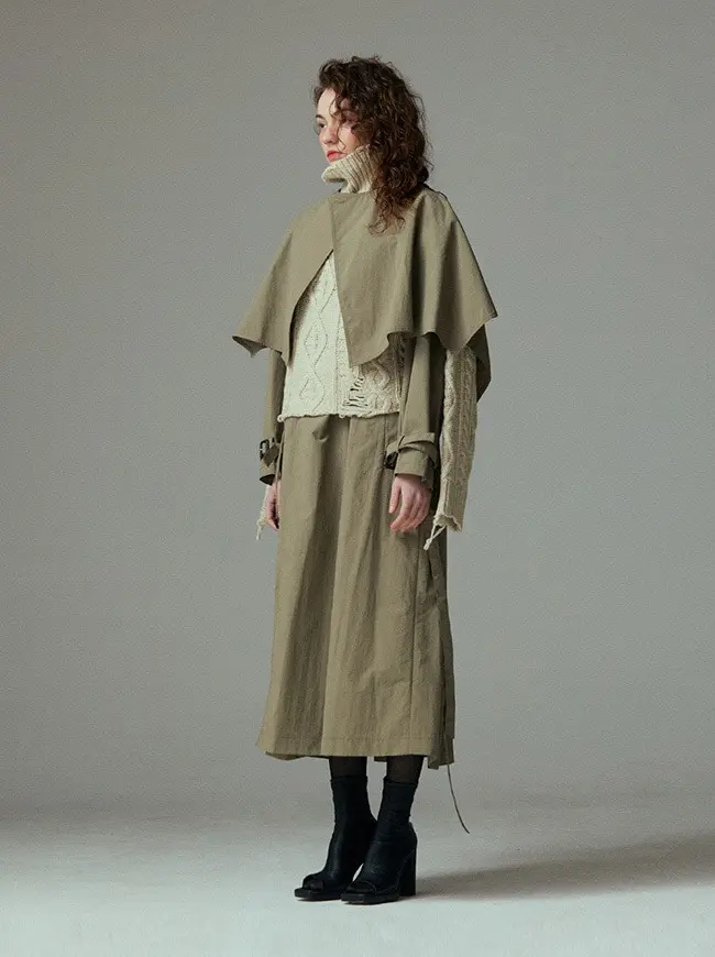 Cape Trench Coat (Khaki)