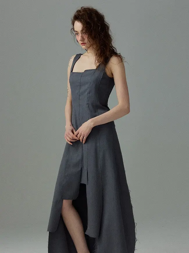 Patchwork Dress (Gray)