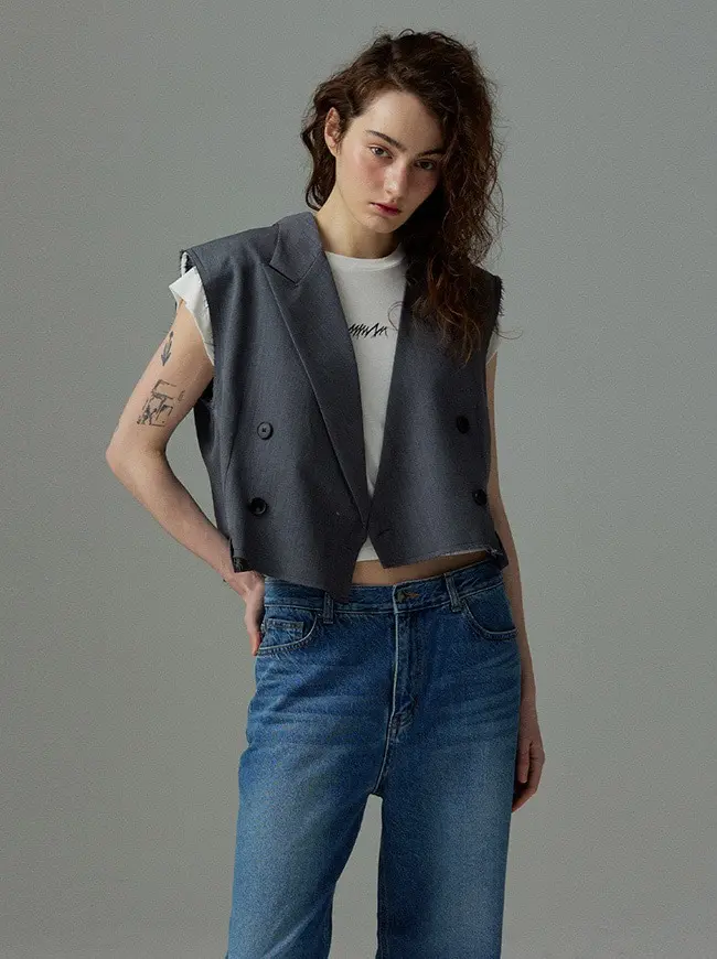 Origami Crop Vest