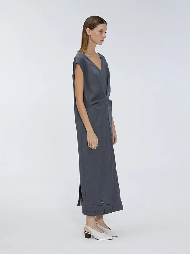 Middle Point Pants Detail Dress