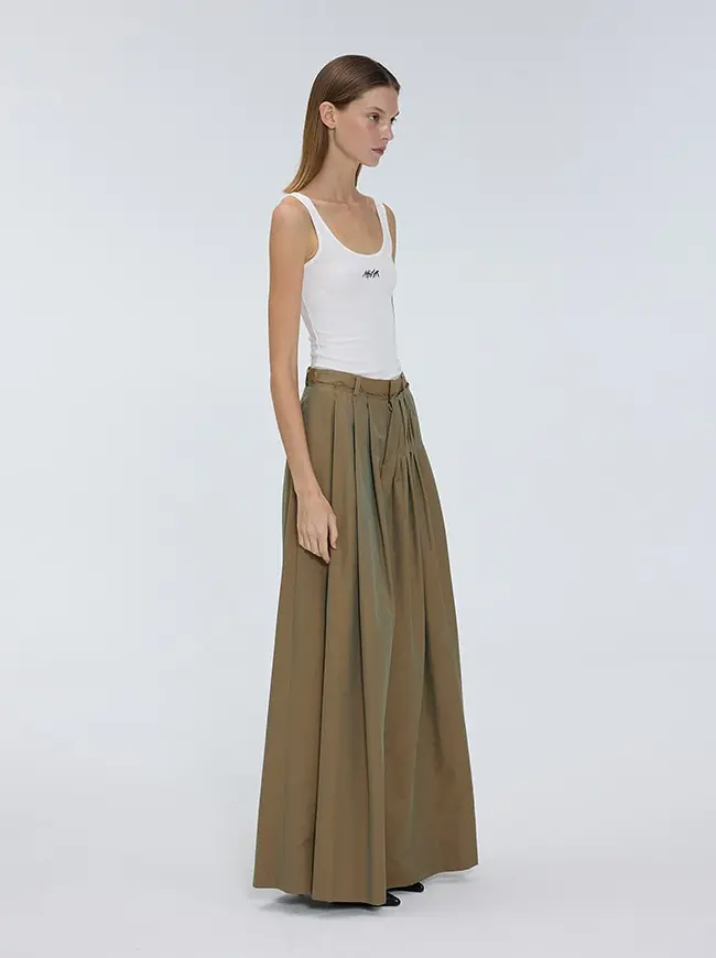 Wide Pin Tuck Pants