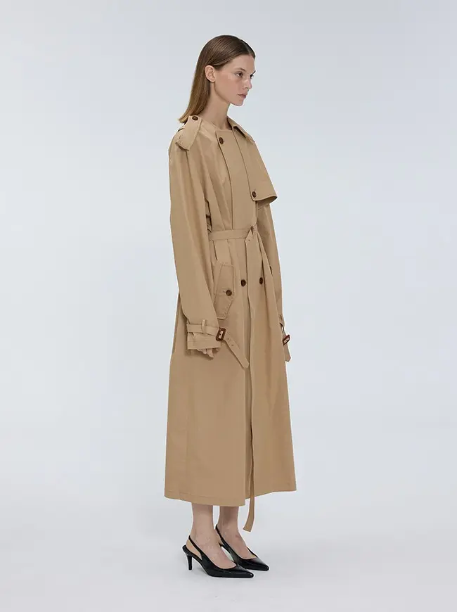 Origami Trench Coat (Beige)