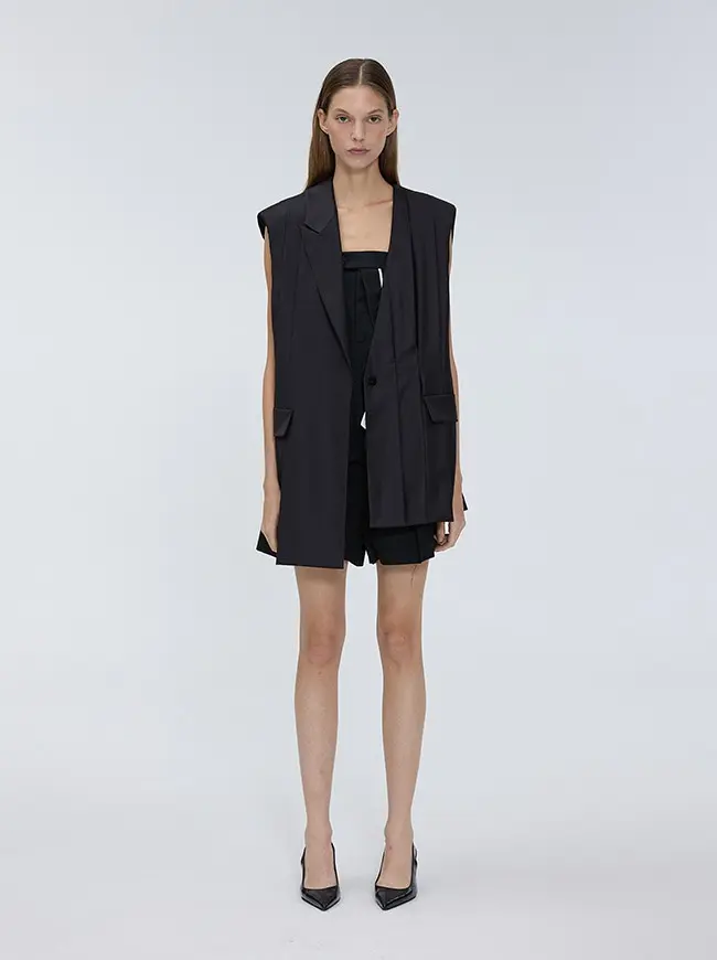 Unbalance Tuck Vest