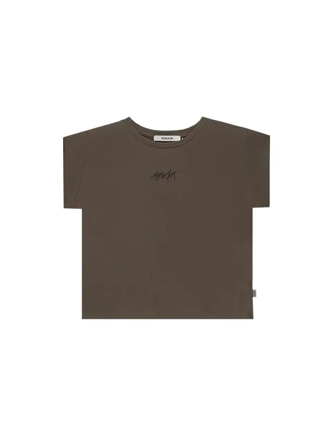 Logo Basic Slim T-Shirt (Brown)