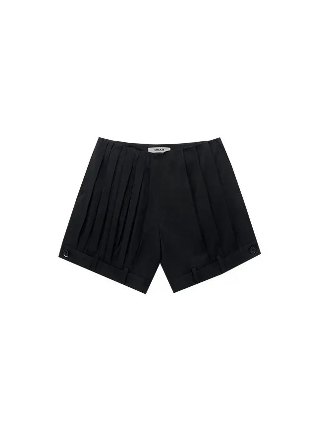 Side Zipper Slit Short