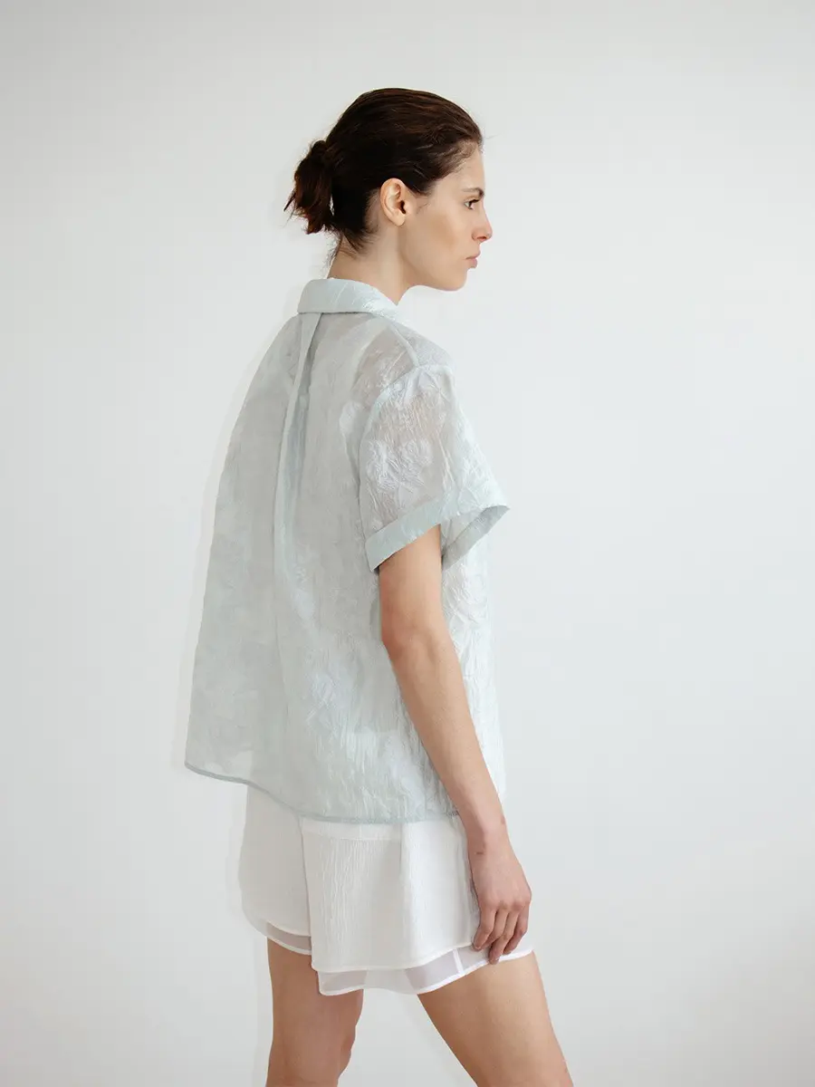 TIR JACQUARD OPEN SHIRT_SKY