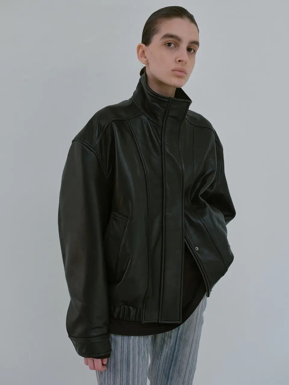 Leather Jumper (Black)