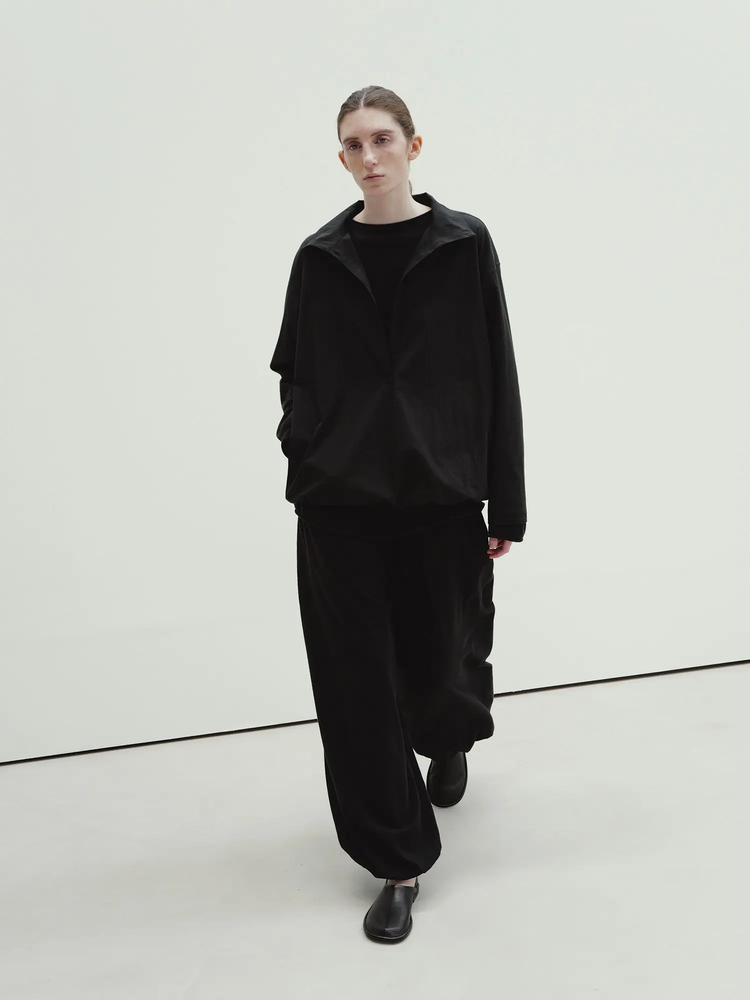 Half Placket Shirt (Black)
