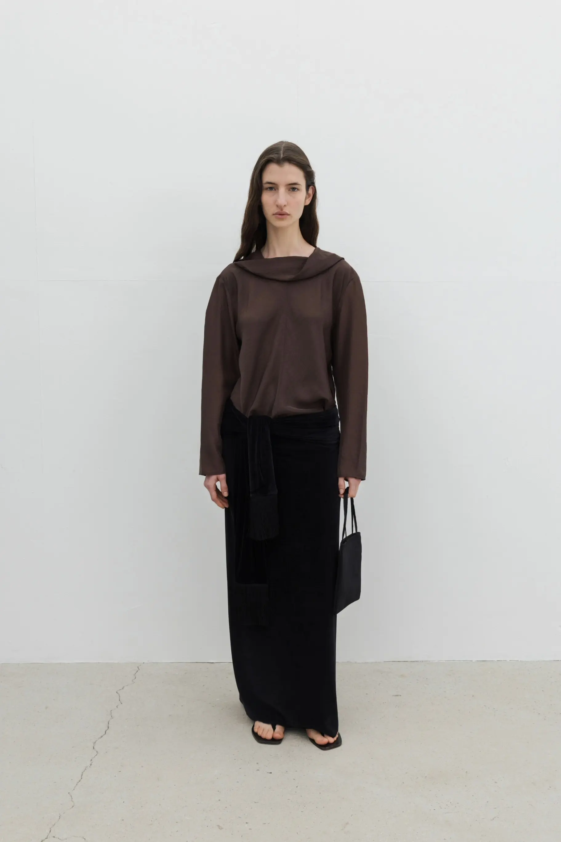 Brushed Velvet Jersey Skirt