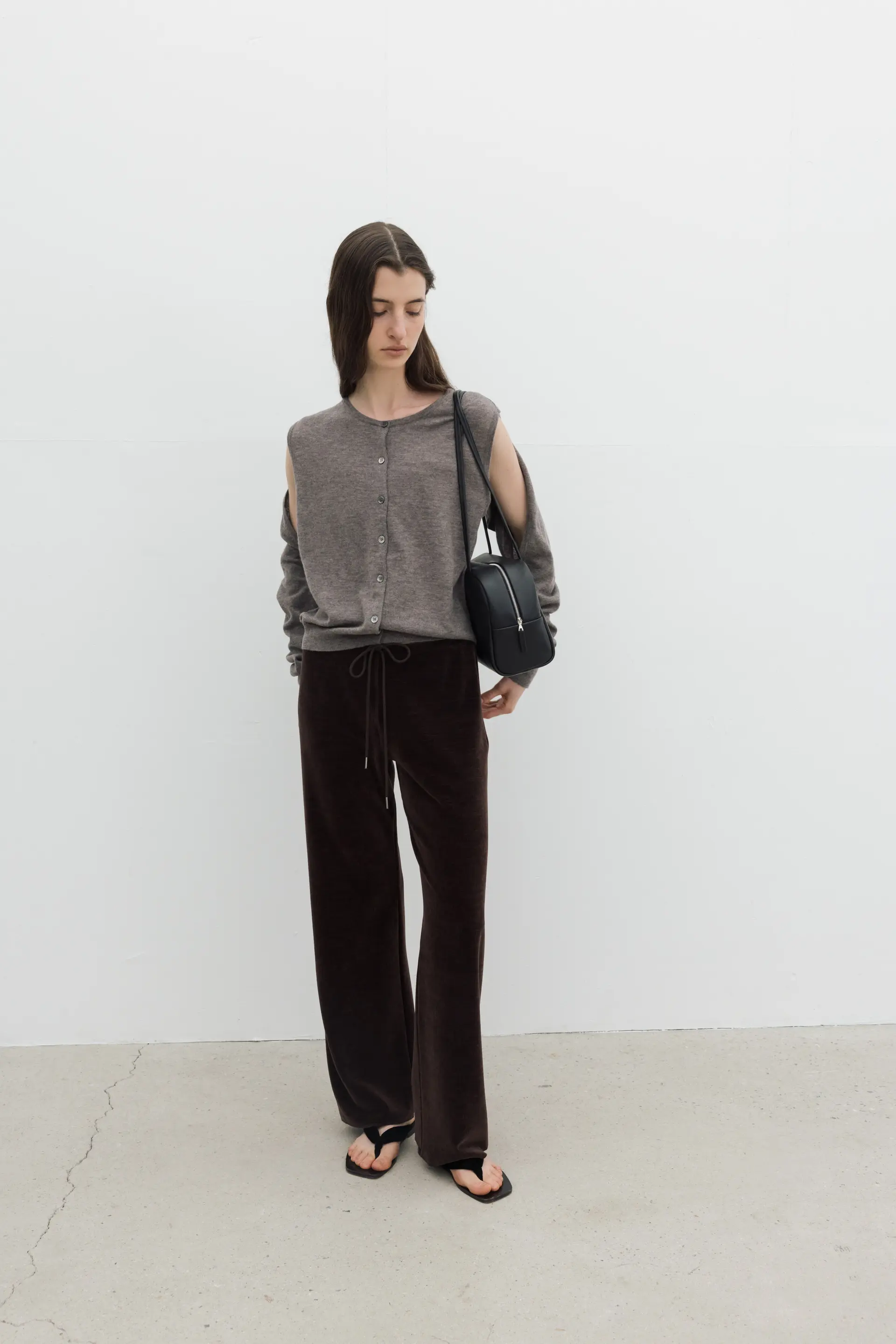 Brushed Velvet Jersey Pants