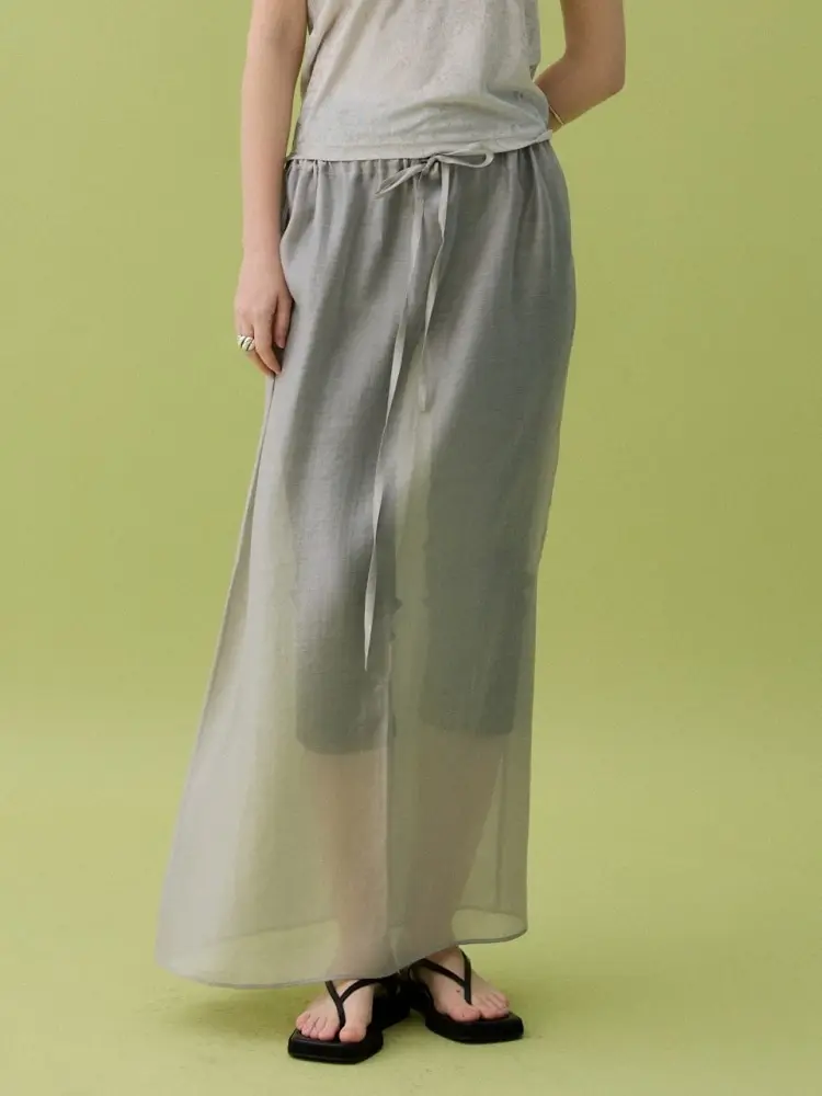 LUNE VELVET SLEEVELESS - GRAY