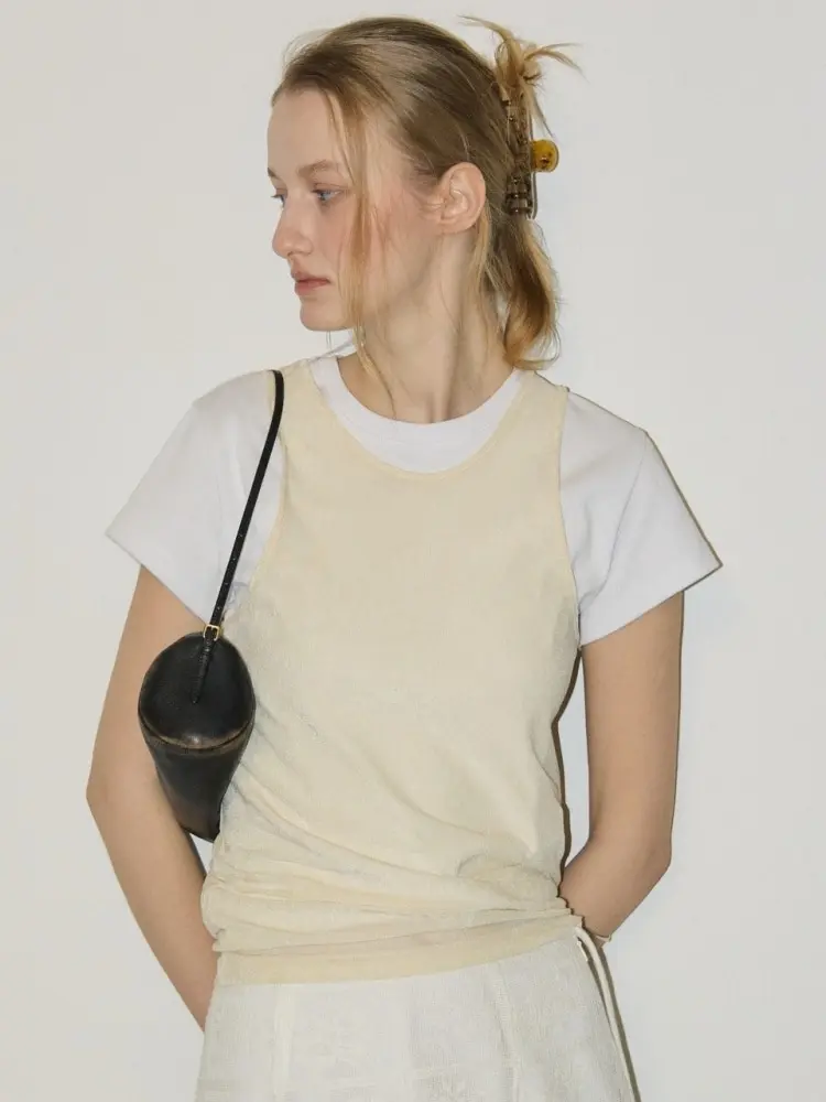 SLAT WAFFLE HENLEYNECK TOP - 3COLOR