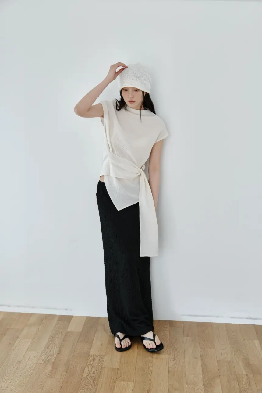 Wrap-Tie Blouse (Ivory)
