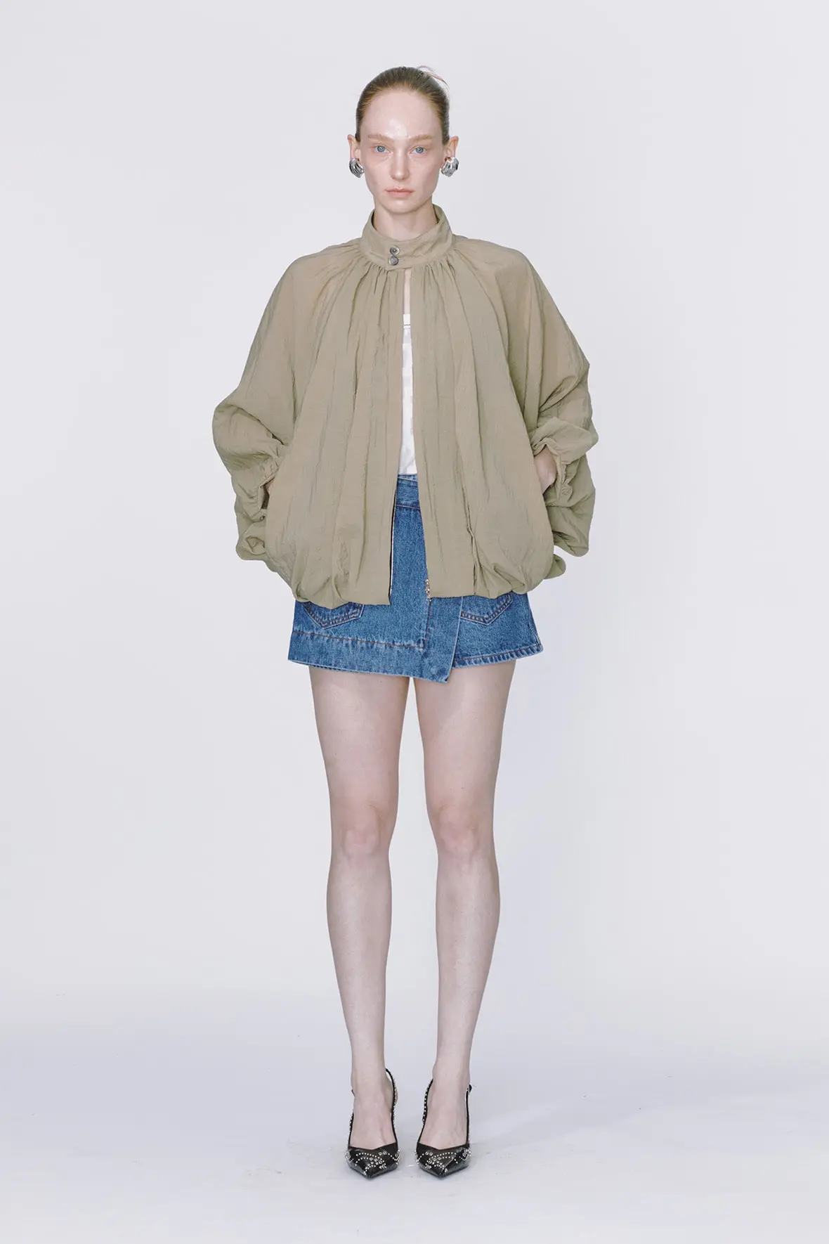 Balloon Hem Herrington Jacket