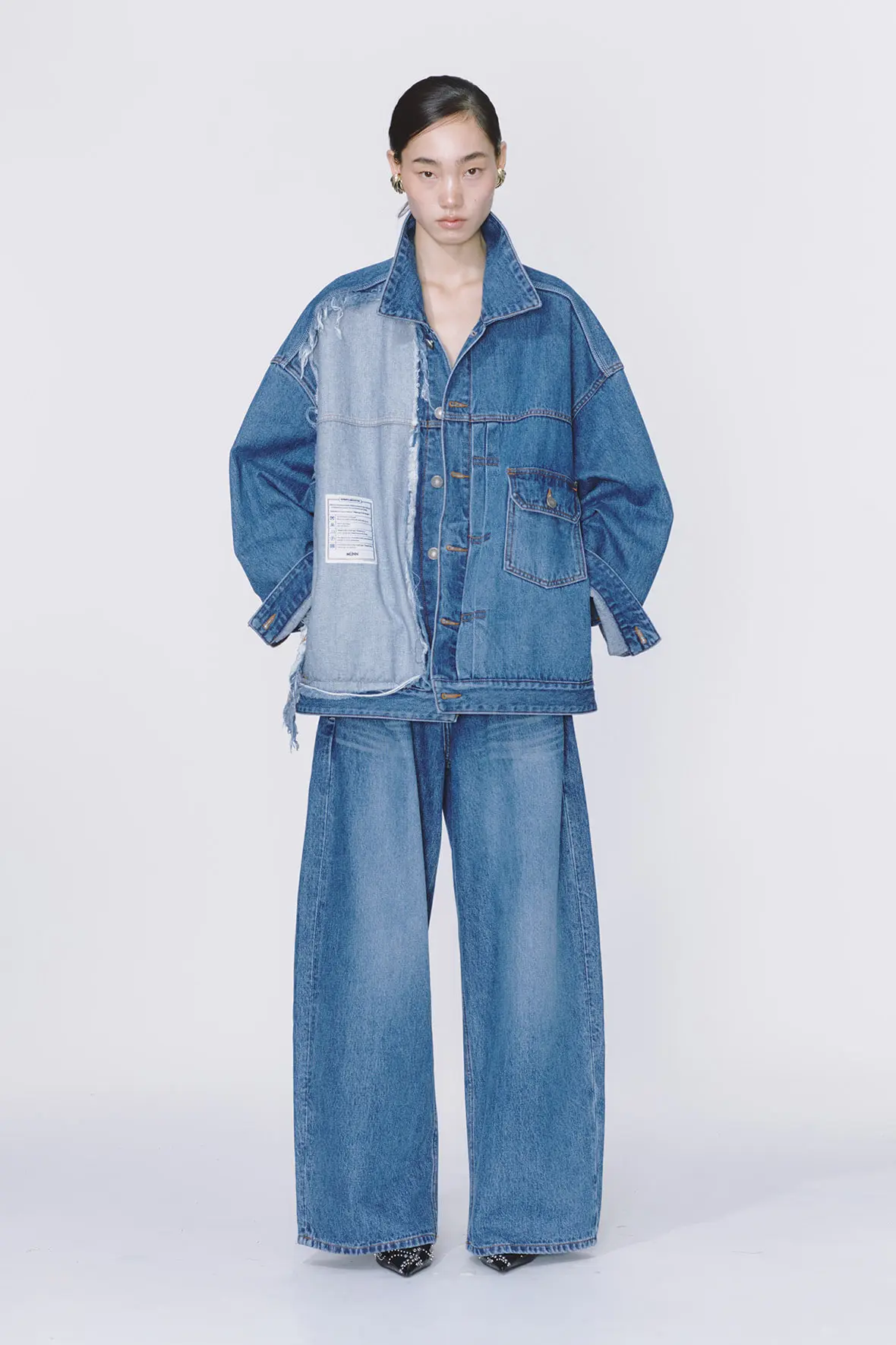 MÜNN — Raw Cut Half And Half 2-Tuck Denim Trucker