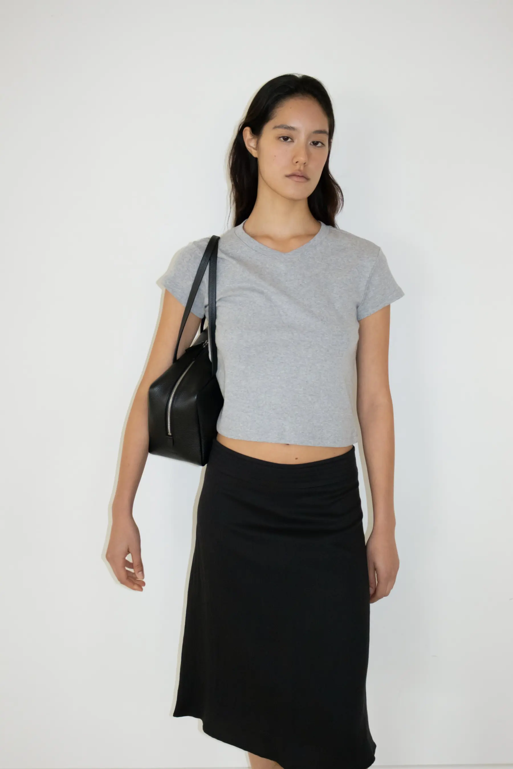 Leather Bowling Bag (Black)