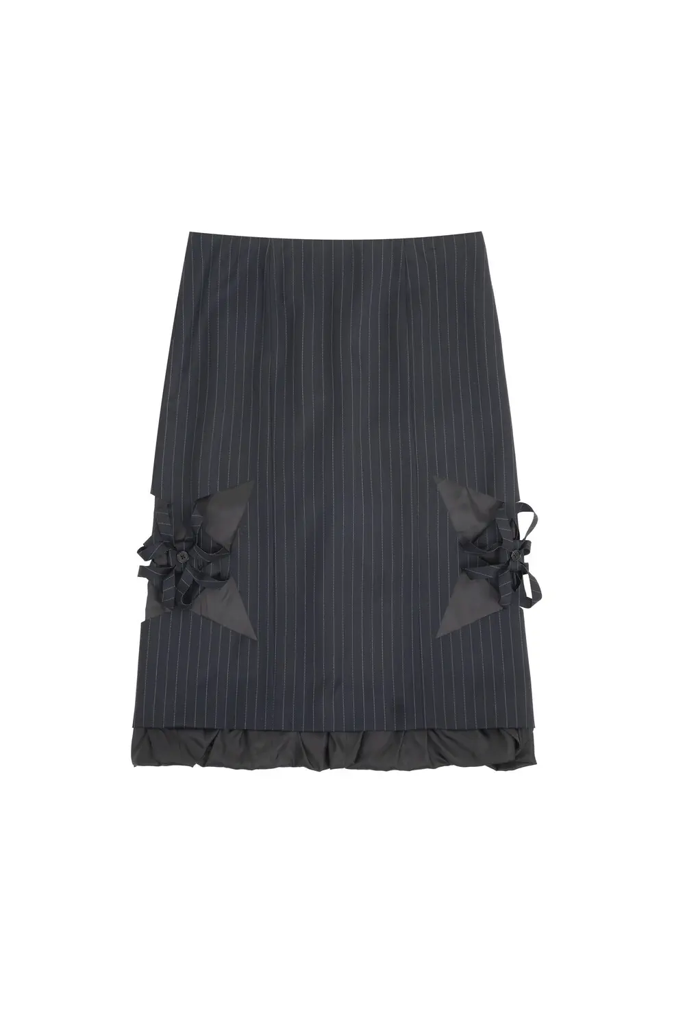 Origami Laser-Cut midi-skirts (Navy)