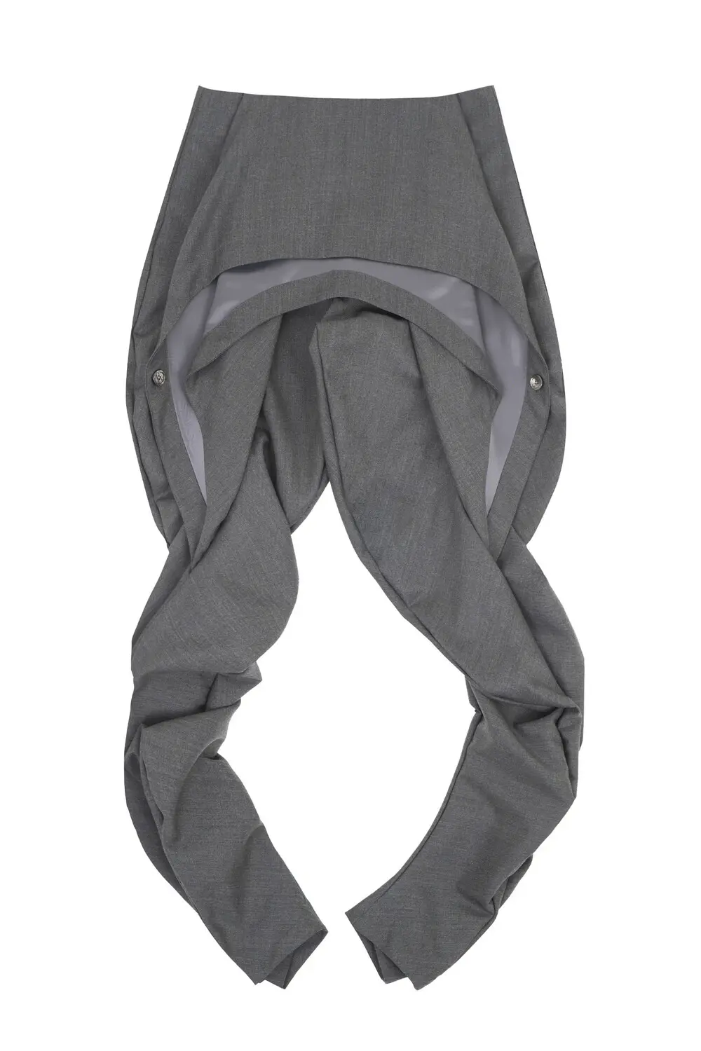 Double Draped Wave Trousers (Grey)