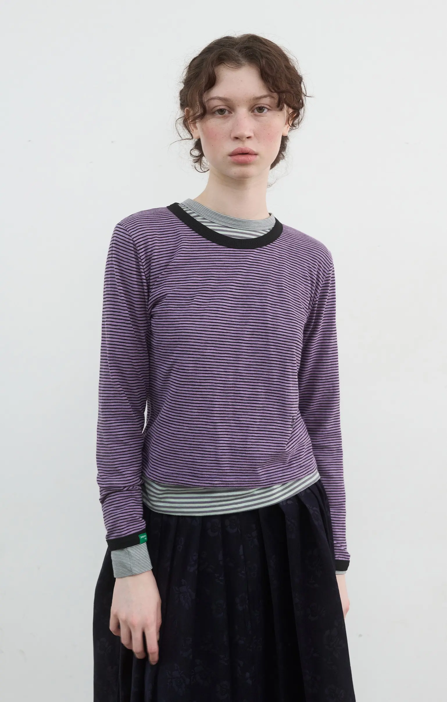 Low Point Stripe T (Purple)