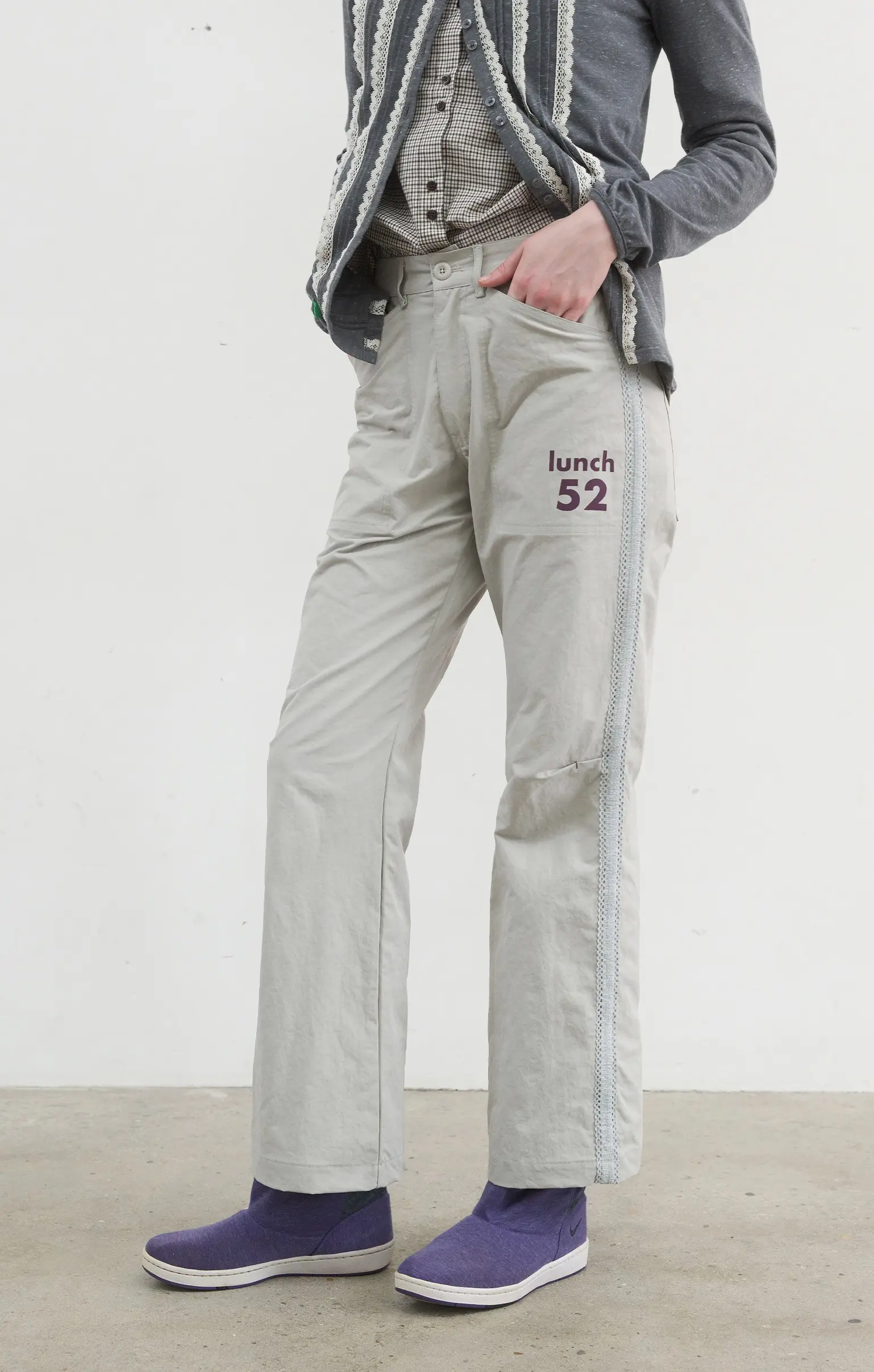 Lunch Bootcut Pants [Grey]