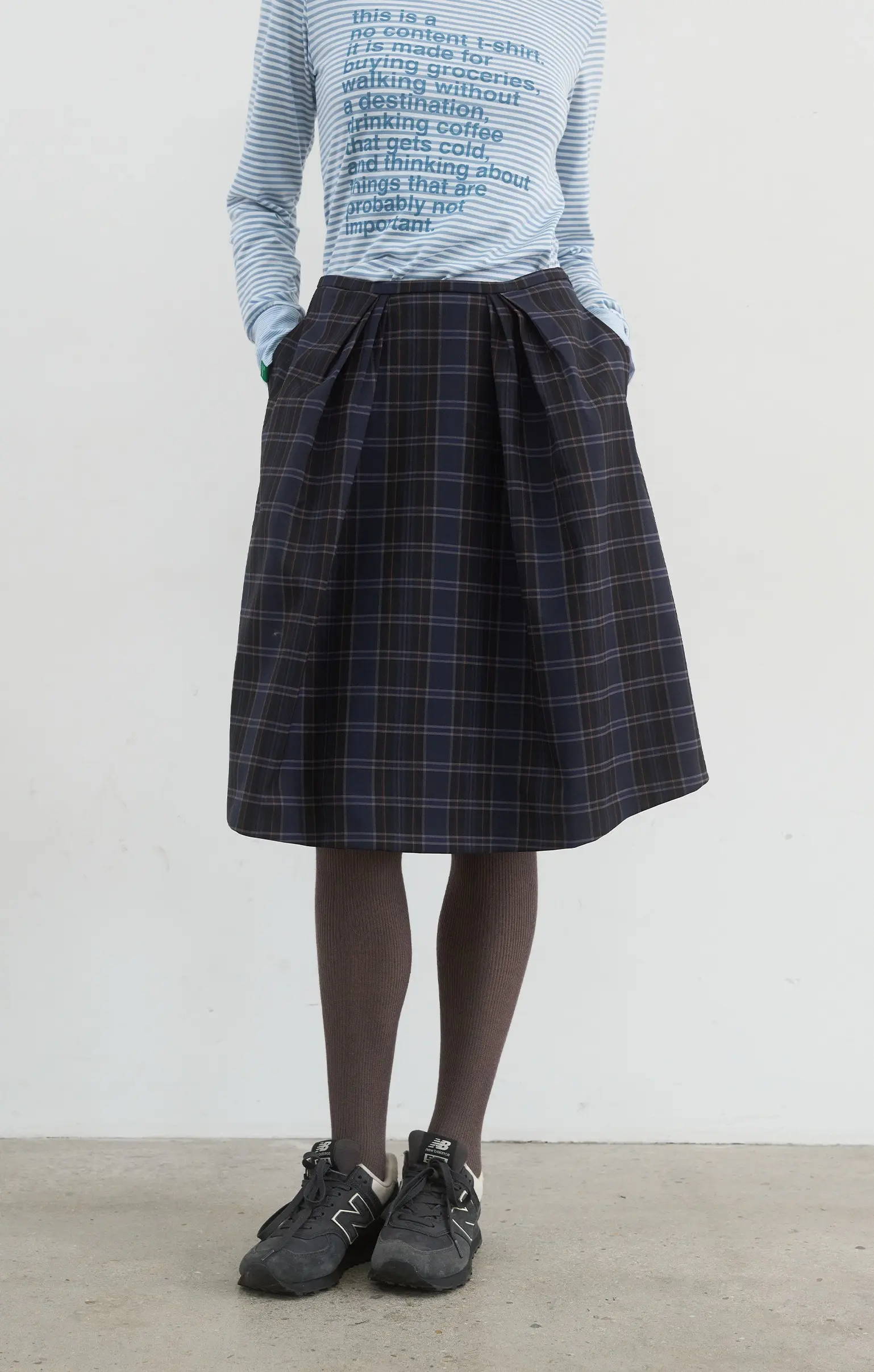 Classic Check Skirt (Navy Check)