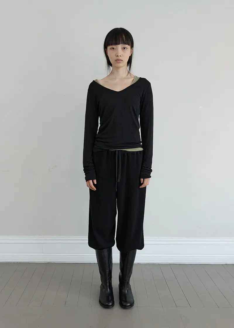 Waffle Jogger Pants (Black)