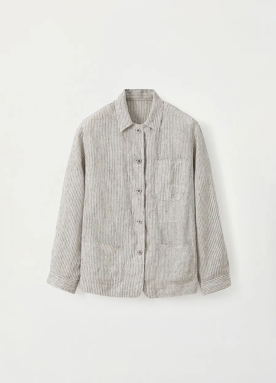 Bambina Stripe Jacket (Stone Gray)