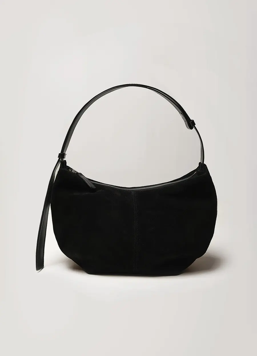 Shoulder Leather Bag (Black)