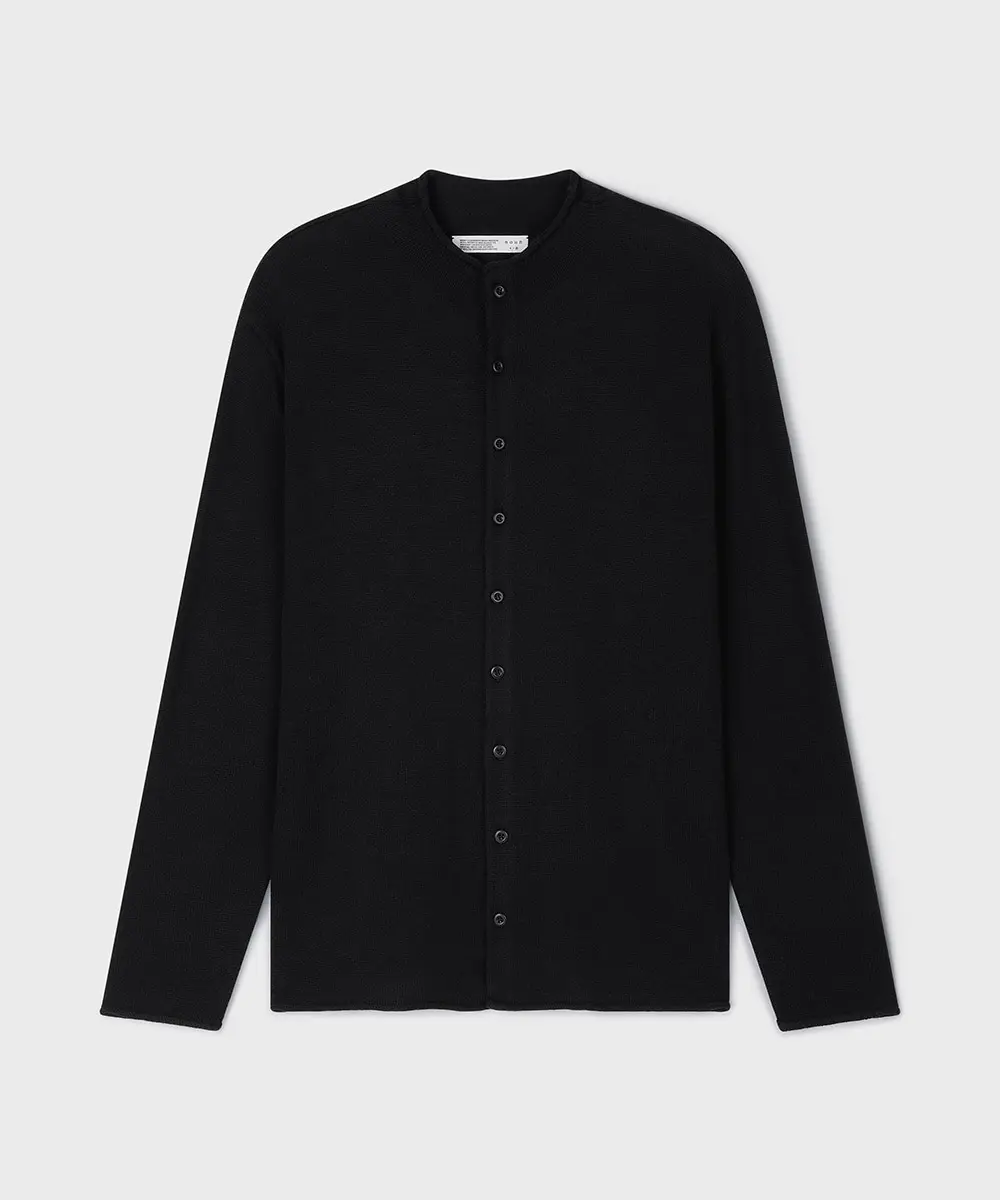 Rolled Edge Cardigan (Black)