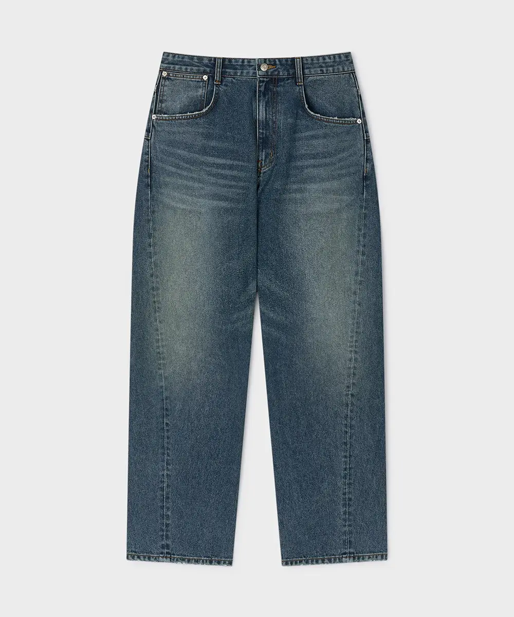 Arched Denim Pants (Vintage Blue)