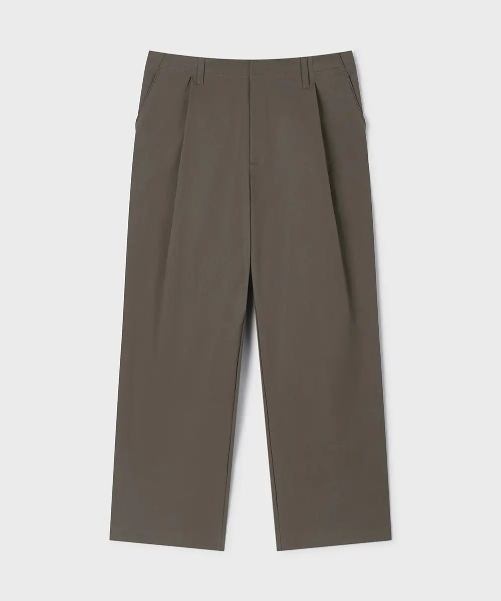 Dry Pleated Pants (Mud Gray)