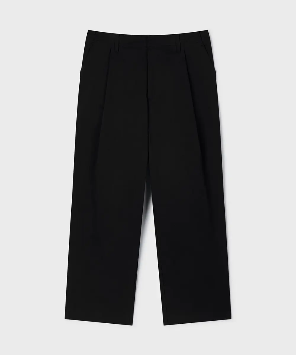 Dry Pleated Pants (Ash Black)