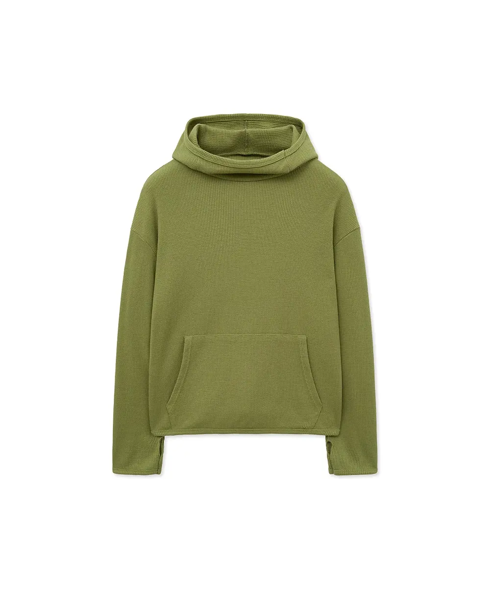 Waffle Hooded T-Shirts (Avocado)