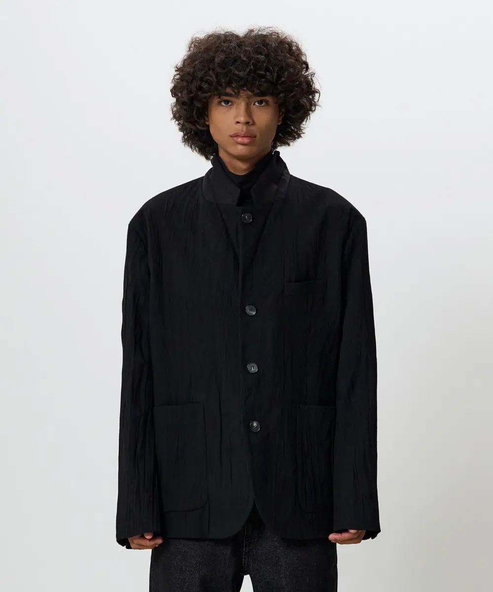 Wrinkle Blazer (Onyx Black)