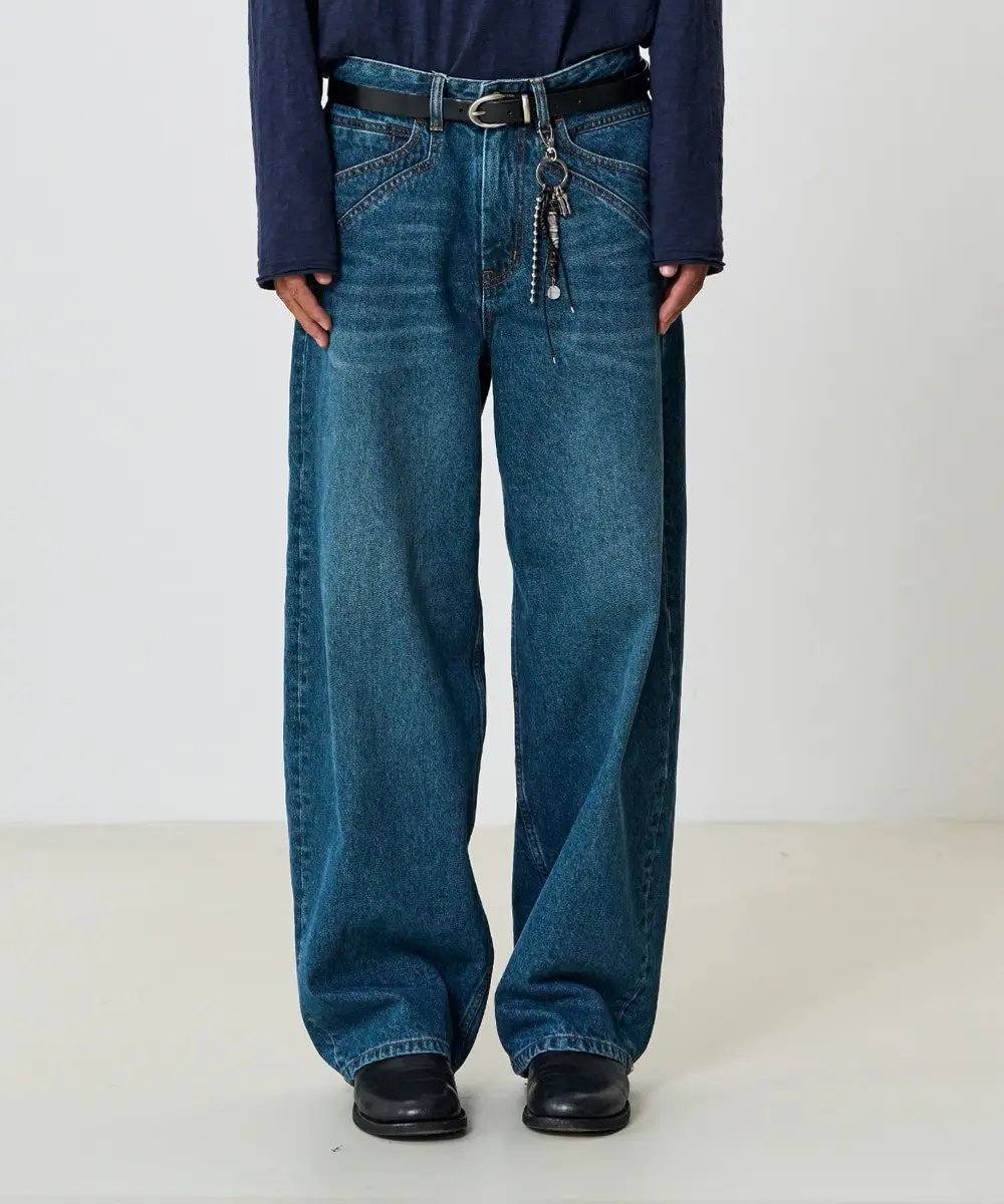 Structure Denim Pants (Blue)
