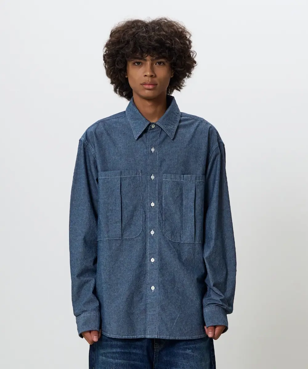 Grain Shirts (Washed Indigo)