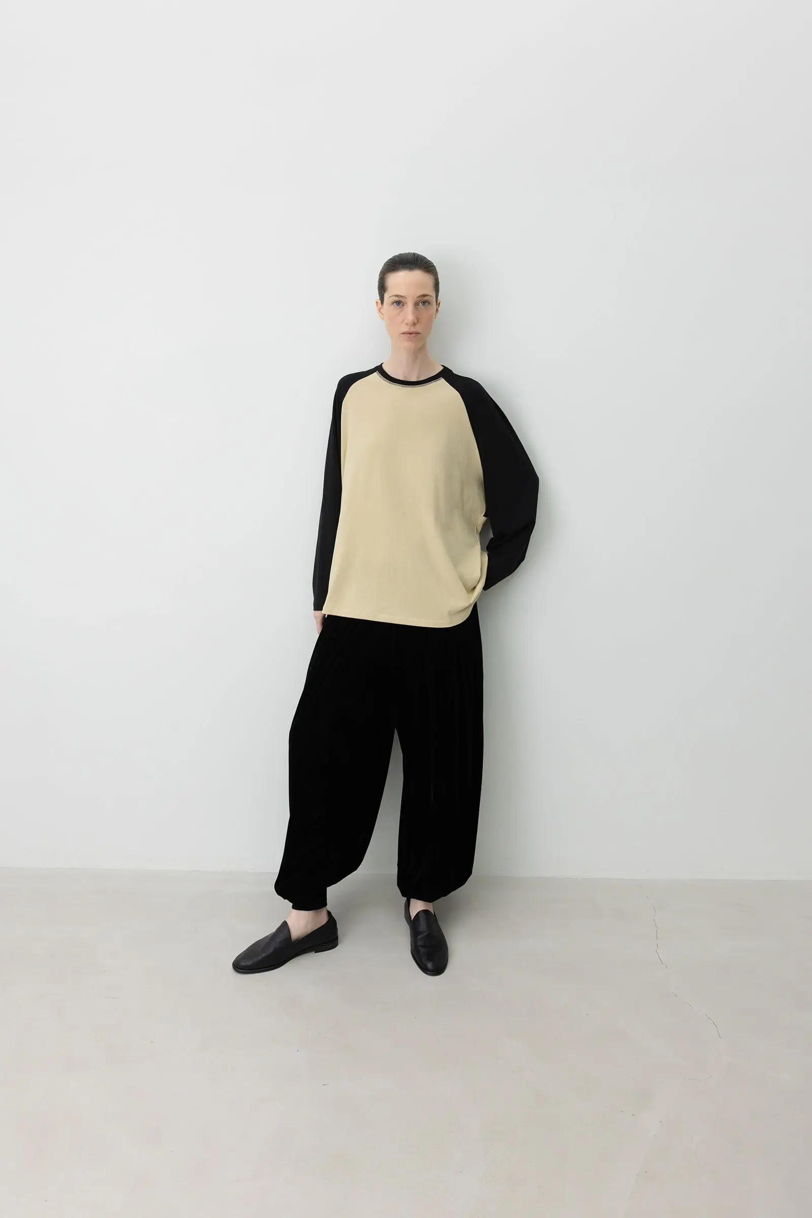 Velvet Parachute Pants Black