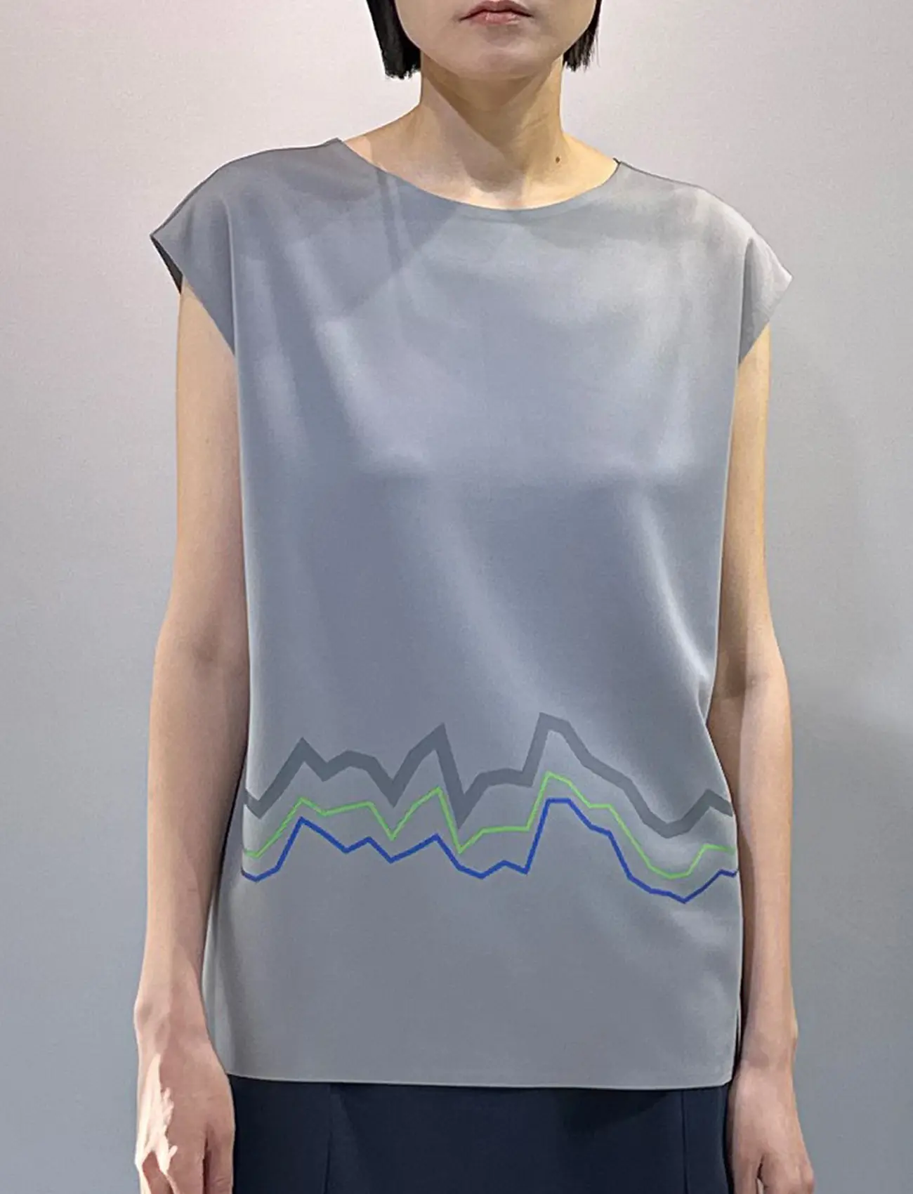 Climate Bottom Graphic Sleeveless (Gray)