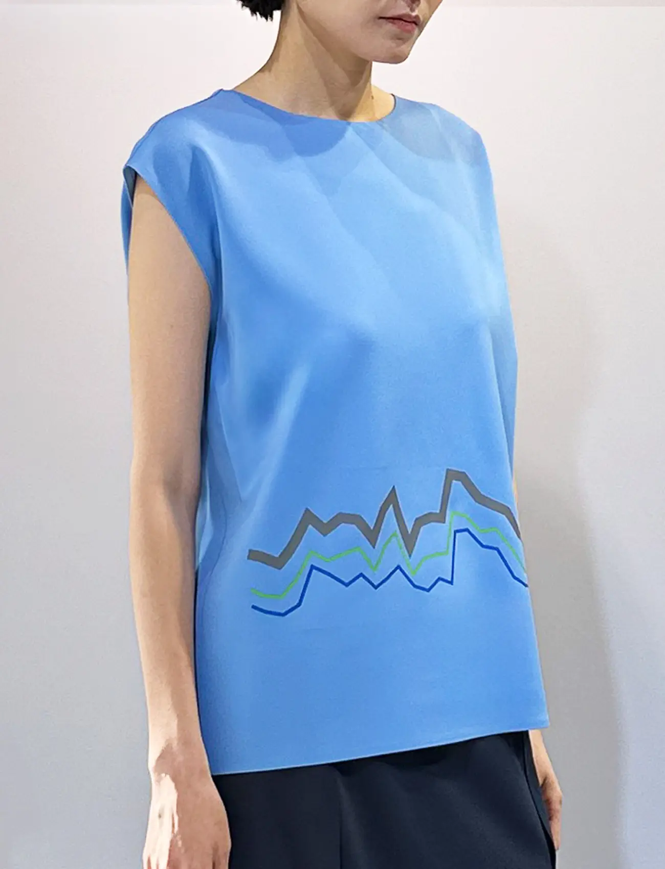 Climate Bottom Graphic Sleeveless (Blue)