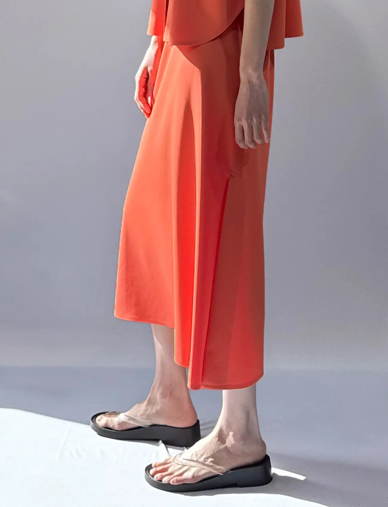 Open Long Skirt (Orange)