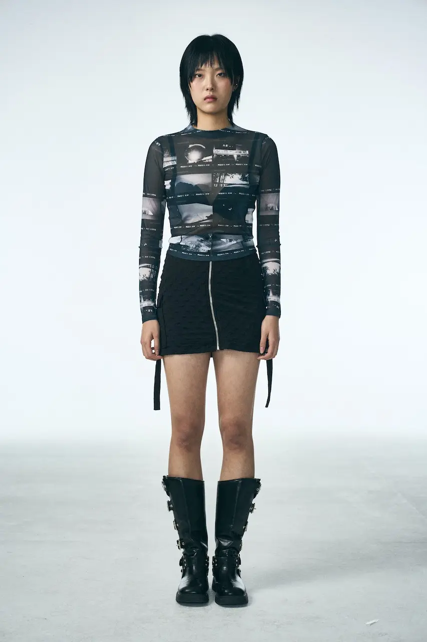 Film Long Sleeve Mock Neck T-Shirt