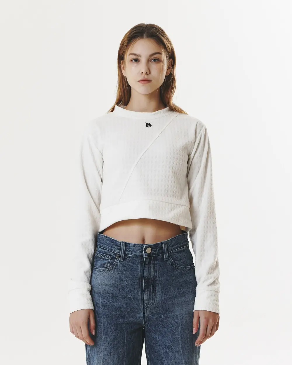 Polar Fleece Logo Crop T-Shirt