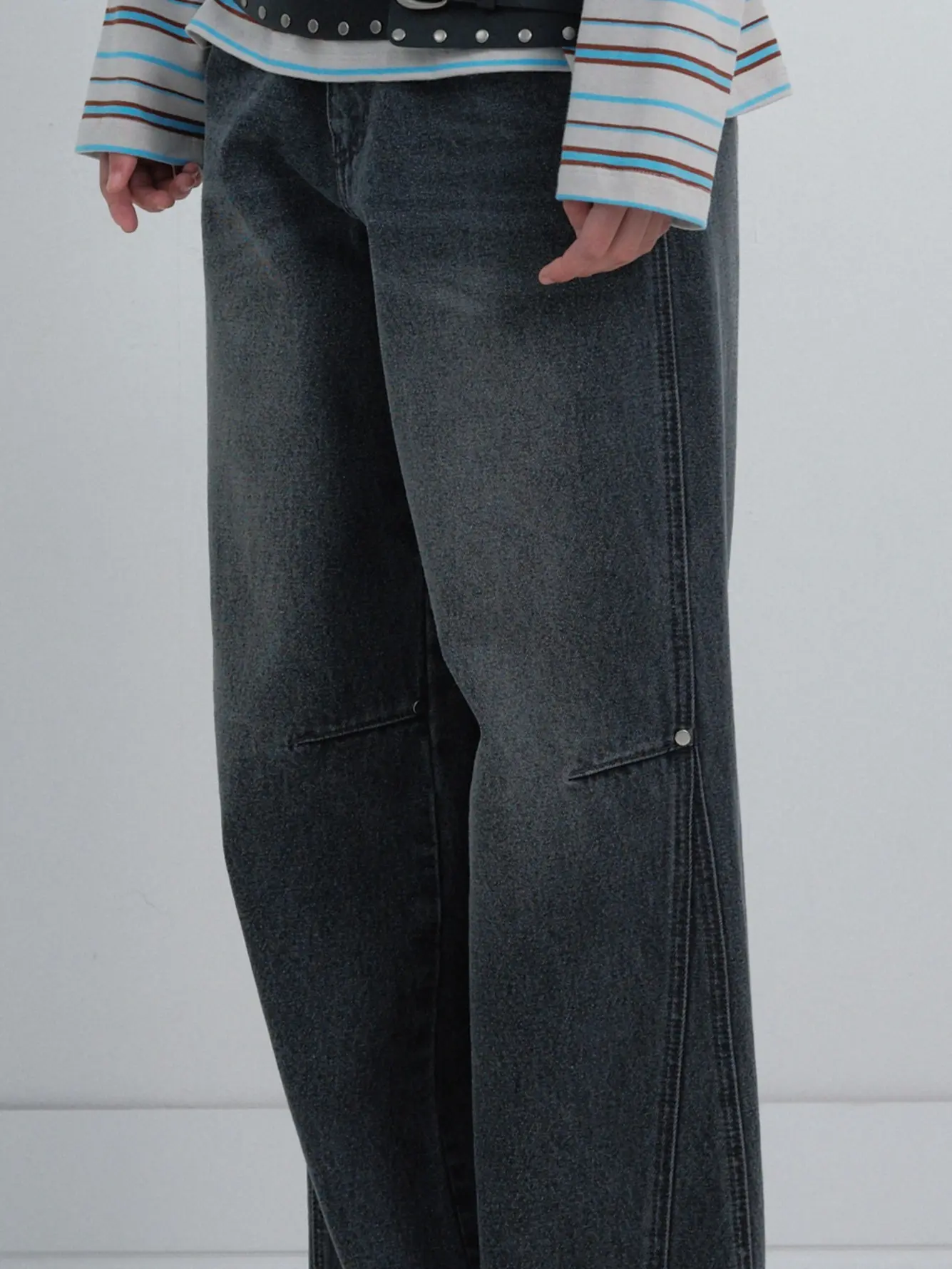 Rivet Point Denim Pants