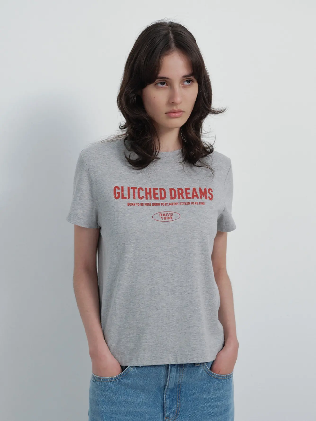 Glitched Dreams Lettering T-shirts
